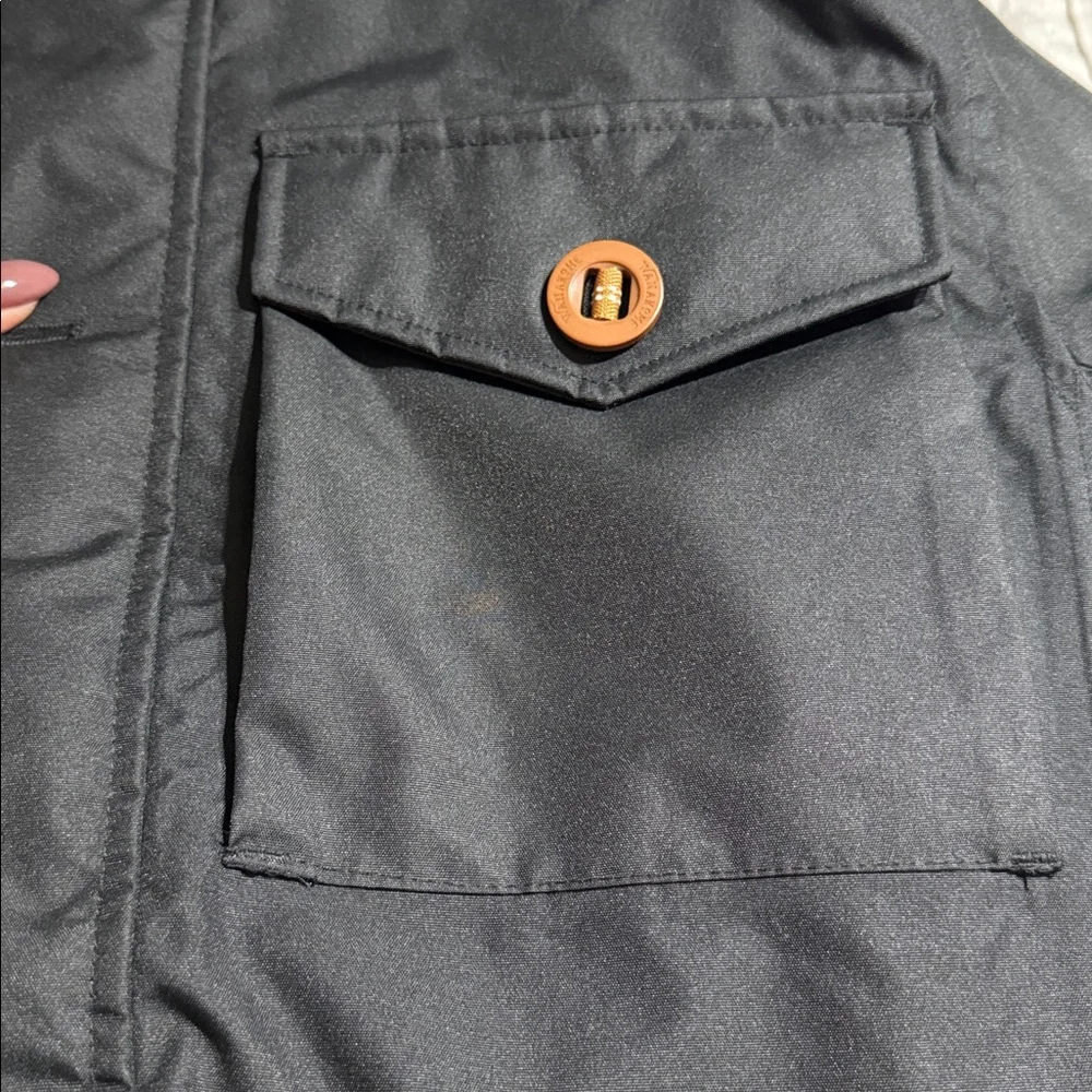 Wanakome Black and Tan Parka with Faux Fur Trim - Picture 2 of 4